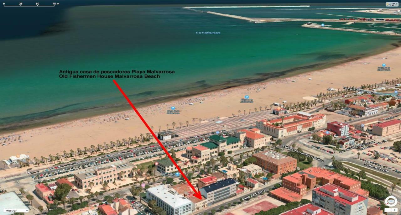 Old Fisherman'S House In Malvarrosa Beach Valencia Luaran gambar